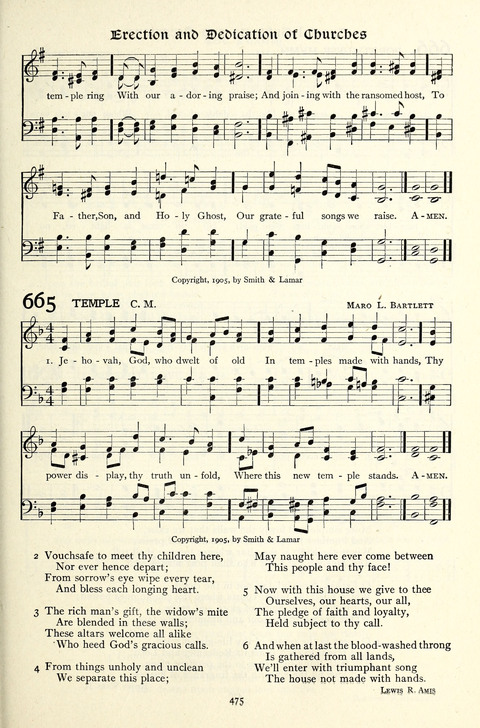 The Methodist Hymnal: Official hymnal of the methodist episcopal church and the methodist episcopal church, south page 475