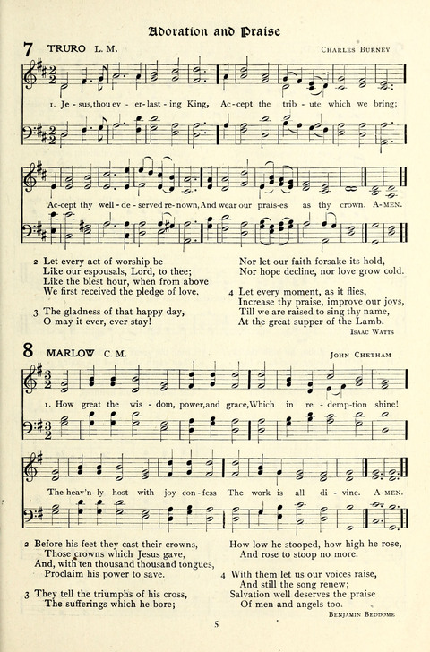 The Methodist Hymnal: Official hymnal of the methodist episcopal church and the methodist episcopal church, south page 5