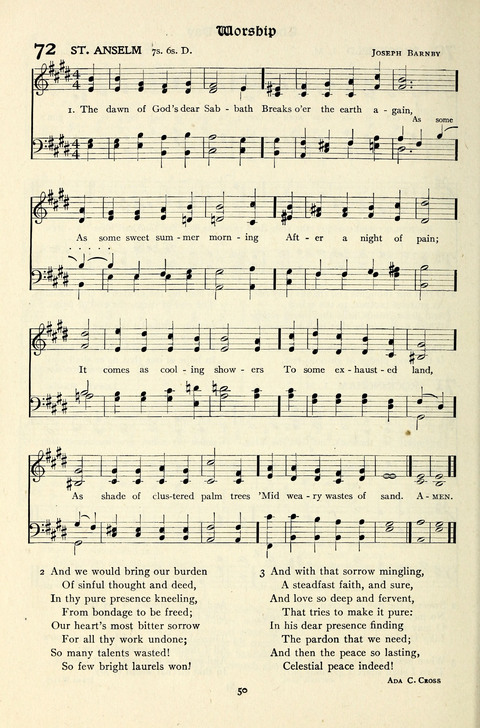 The Methodist Hymnal: Official hymnal of the methodist episcopal church and the methodist episcopal church, south page 50