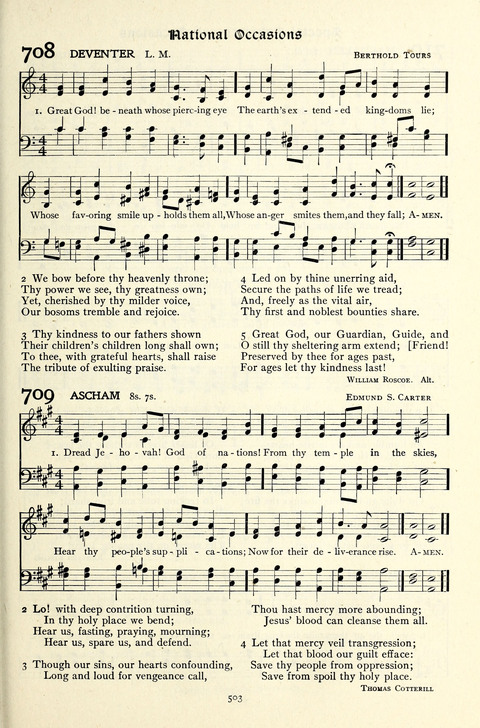The Methodist Hymnal: Official hymnal of the methodist episcopal church and the methodist episcopal church, south page 503