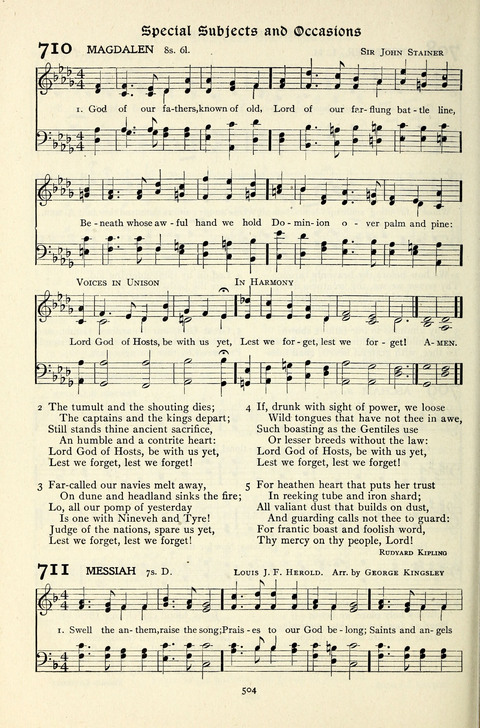 The Methodist Hymnal: Official hymnal of the methodist episcopal church and the methodist episcopal church, south page 504