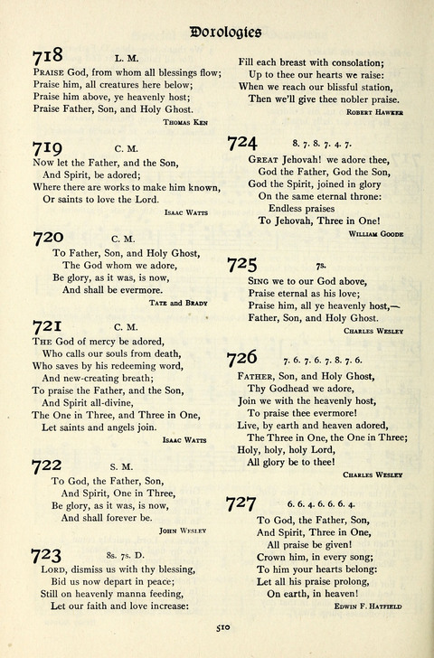 The Methodist Hymnal: Official hymnal of the methodist episcopal church and the methodist episcopal church, south page 510