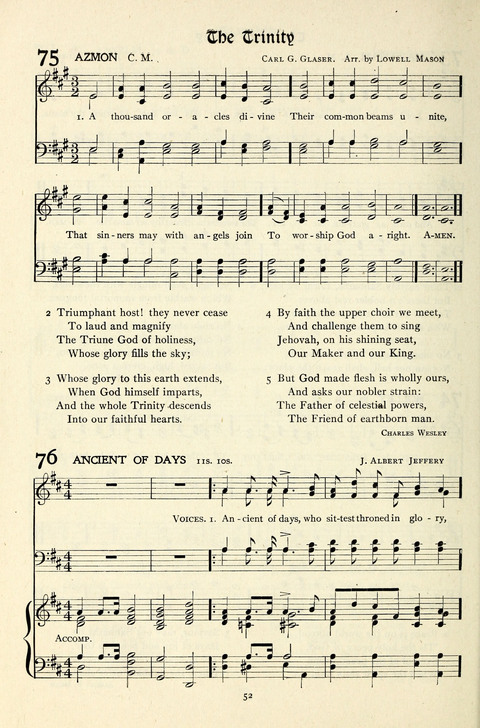 The Methodist Hymnal: Official hymnal of the methodist episcopal church and the methodist episcopal church, south page 52