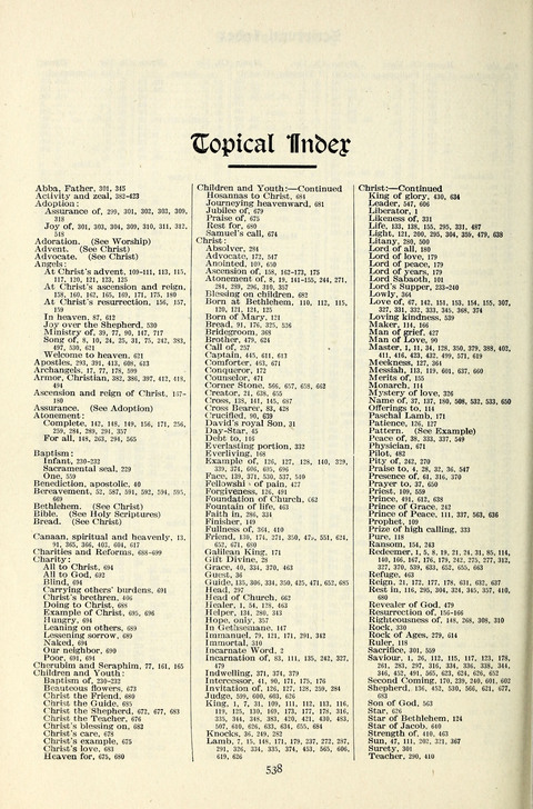 The Methodist Hymnal: Official hymnal of the methodist episcopal church and the methodist episcopal church, south page 538