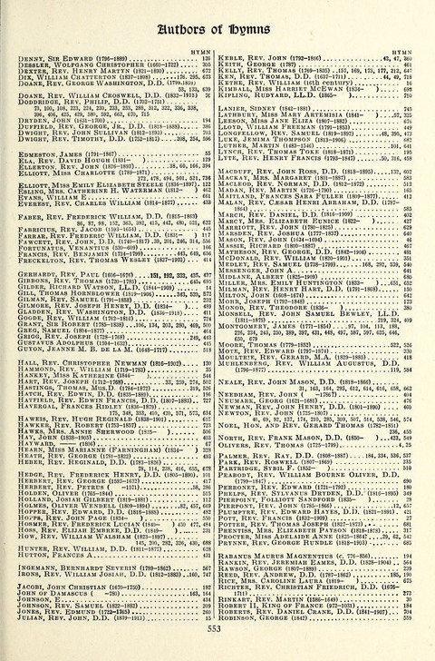 The Methodist Hymnal: Official hymnal of the methodist episcopal church and the methodist episcopal church, south page 553