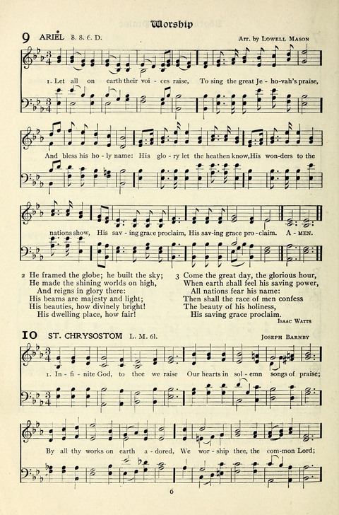 The Methodist Hymnal: Official hymnal of the methodist episcopal church and the methodist episcopal church, south page 6