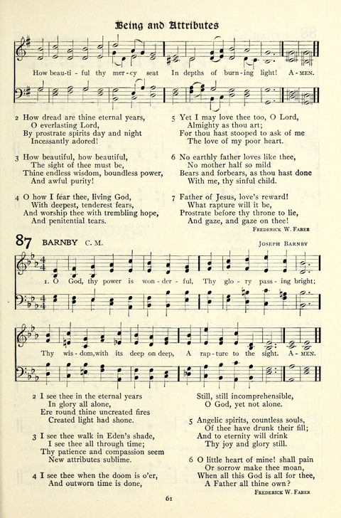 The Methodist Hymnal: Official hymnal of the methodist episcopal church and the methodist episcopal church, south page 61