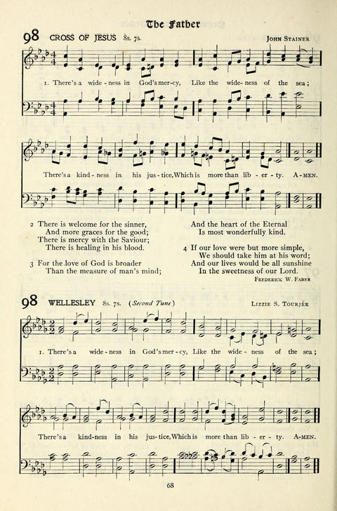 The Methodist Hymnal: Official hymnal of the methodist episcopal church and the methodist episcopal church, south page 68
