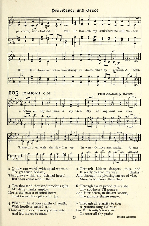 The Methodist Hymnal: Official hymnal of the methodist episcopal church and the methodist episcopal church, south page 73