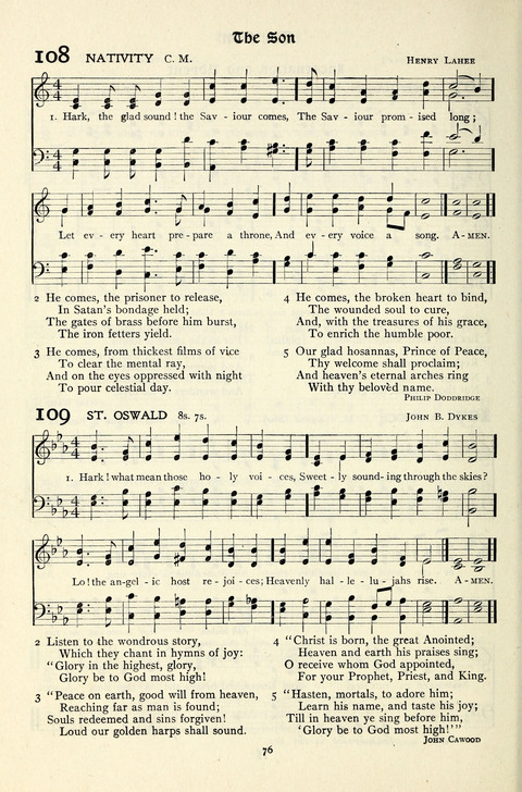 The Methodist Hymnal: Official hymnal of the methodist episcopal church and the methodist episcopal church, south page 76