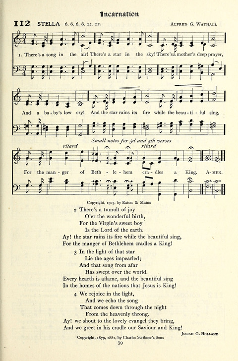 The Methodist Hymnal: Official hymnal of the methodist episcopal church and the methodist episcopal church, south page 79