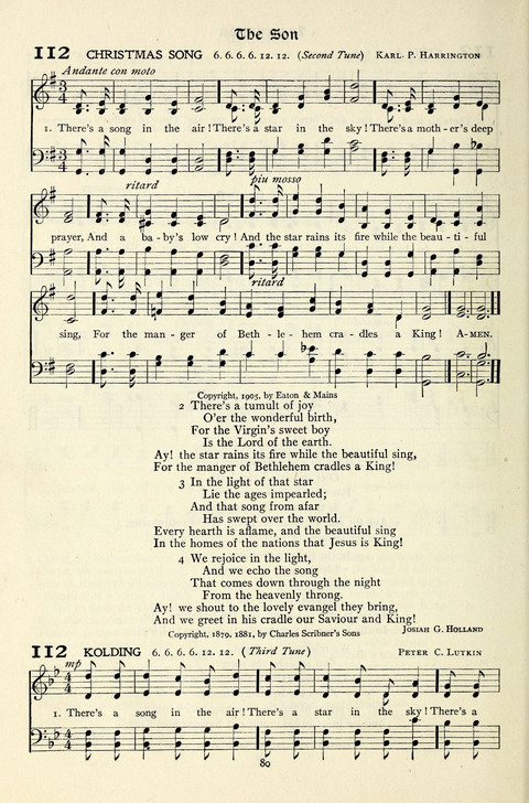 The Methodist Hymnal: Official hymnal of the methodist episcopal church and the methodist episcopal church, south page 80