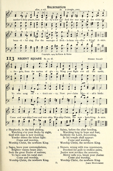 The Methodist Hymnal: Official hymnal of the methodist episcopal church and the methodist episcopal church, south page 81
