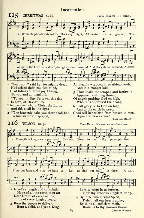 The Methodist Hymnal: Official hymnal of the methodist episcopal church and the methodist episcopal church, south page 83