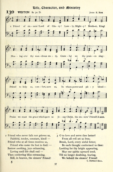 The Methodist Hymnal: Official hymnal of the methodist episcopal church and the methodist episcopal church, south page 97
