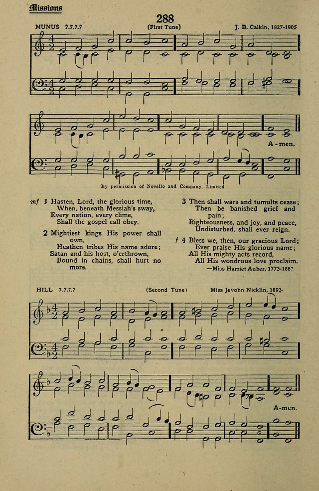 Methodist Hymn and Tune Book: official hymn book of the Methodist Church page 312