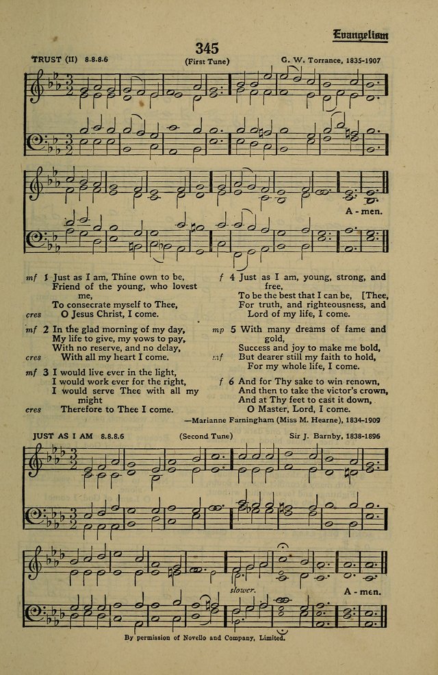 Methodist Hymn and Tune Book: official hymn book of the Methodist Church page 381