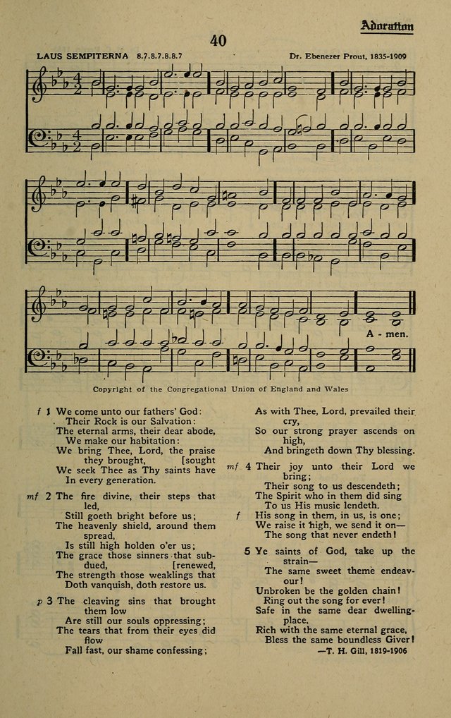 Methodist Hymn and Tune Book: official hymn book of the Methodist Church page 43