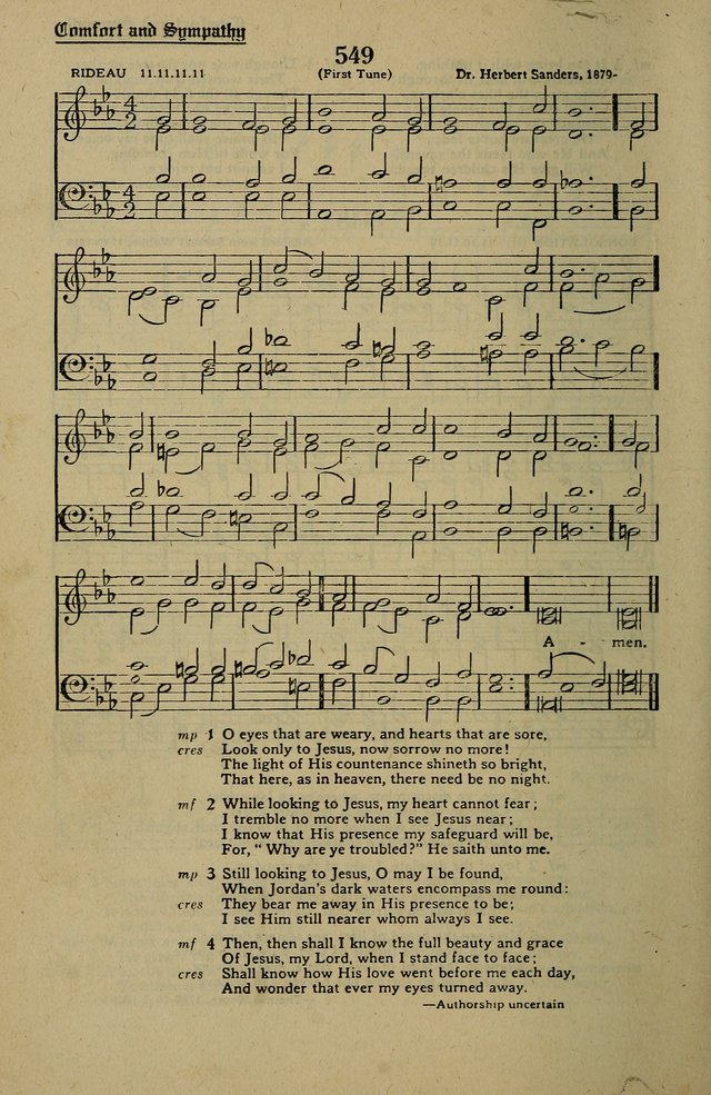 Methodist Hymn and Tune Book: official hymn book of the Methodist Church page 598