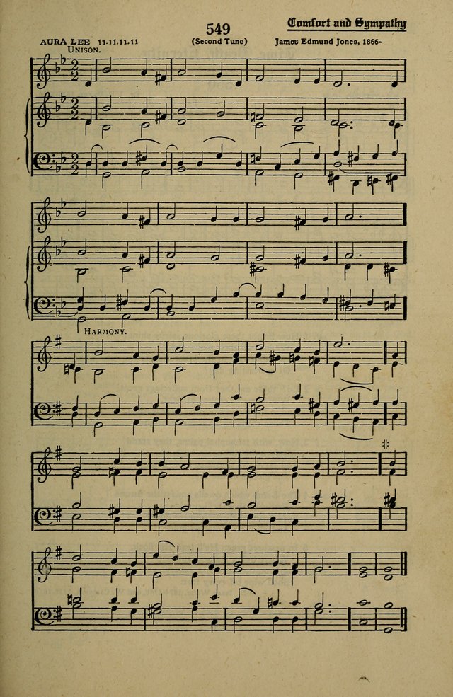 Methodist Hymn and Tune Book: official hymn book of the Methodist Church page 599