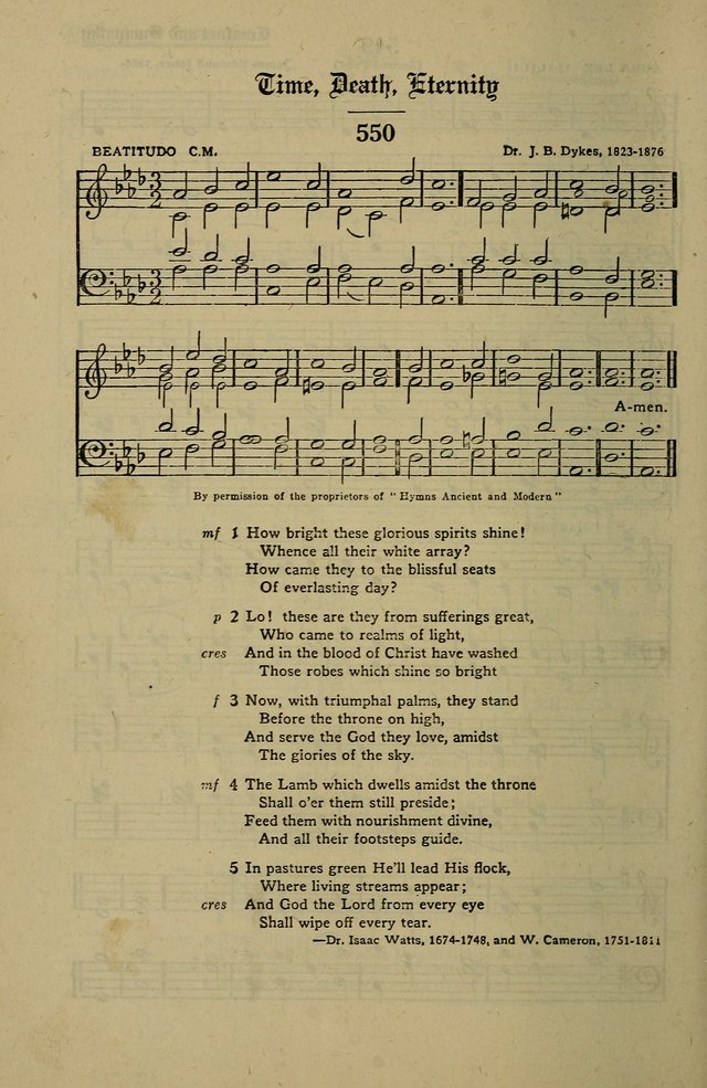 Methodist Hymn and Tune Book: official hymn book of the Methodist Church page 600
