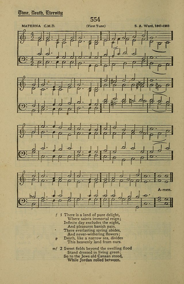 Methodist Hymn and Tune Book: official hymn book of the Methodist Church page 604