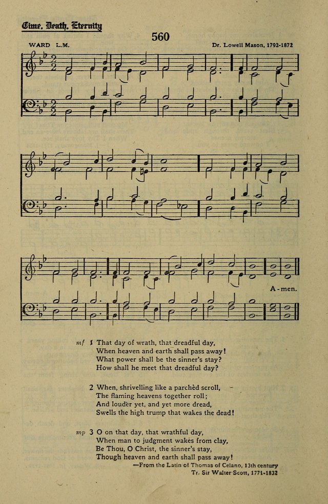 Methodist Hymn and Tune Book: official hymn book of the Methodist Church page 610