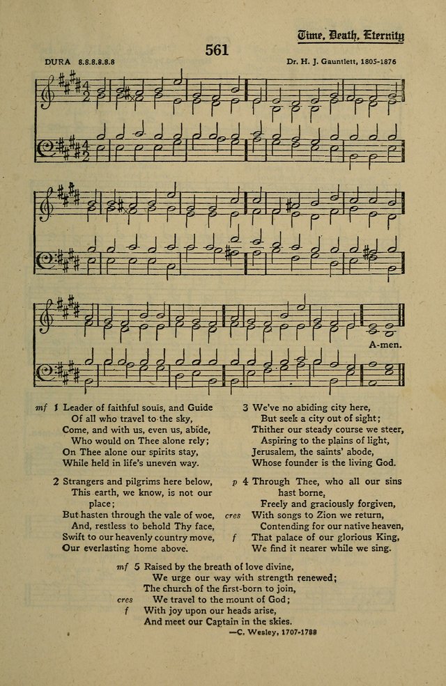 Methodist Hymn and Tune Book: official hymn book of the Methodist Church page 611