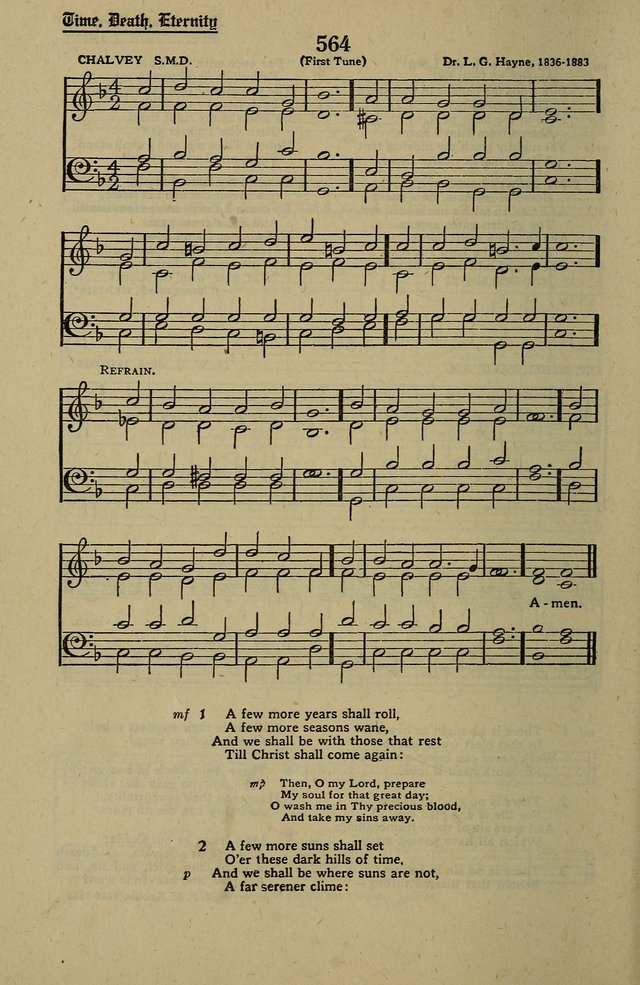 Methodist Hymn and Tune Book: official hymn book of the Methodist Church page 614