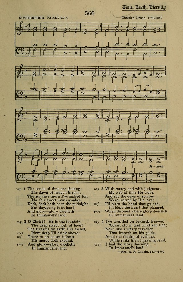 Methodist Hymn and Tune Book: official hymn book of the Methodist Church page 617