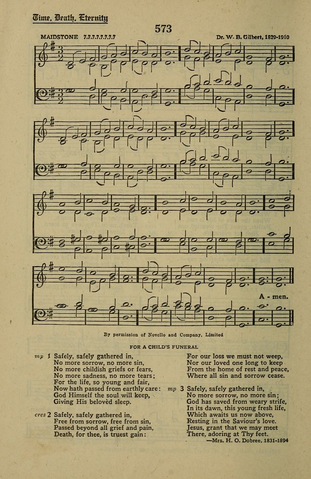 Methodist Hymn and Tune Book: official hymn book of the Methodist Church page 624