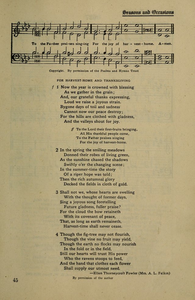Methodist Hymn and Tune Book: official hymn book of the Methodist Church page 697