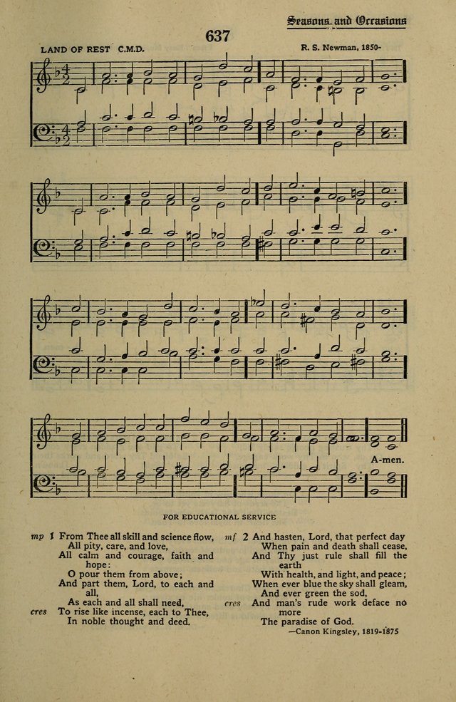 Methodist Hymn and Tune Book: official hymn book of the Methodist Church page 709