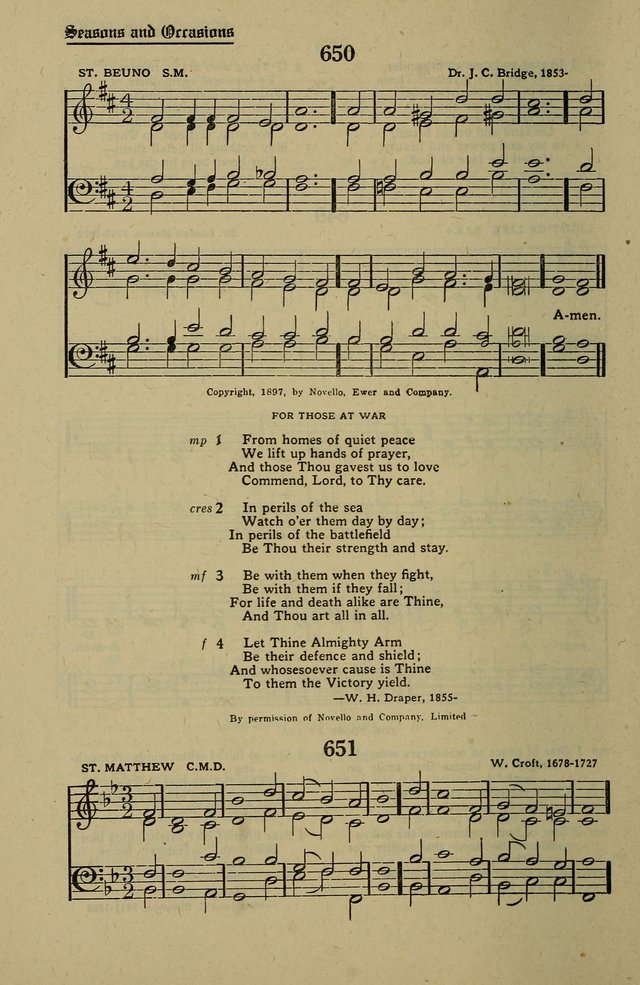 Methodist Hymn and Tune Book: official hymn book of the Methodist Church page 722