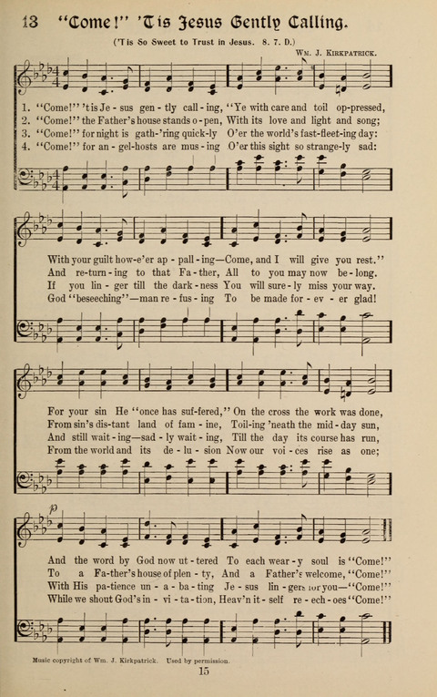 Messages of Love Hymn Book: for Gospel, Sunday School, Special Services and Home Singing page 13