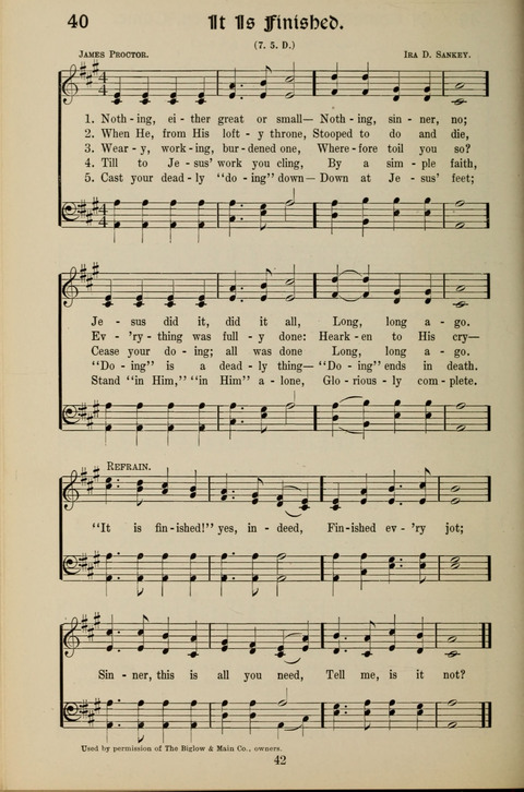 Messages of Love Hymn Book: for Gospel, Sunday School, Special Services and Home Singing page 40