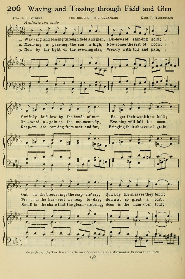 The Methodist Sunday School Hymnal page 209