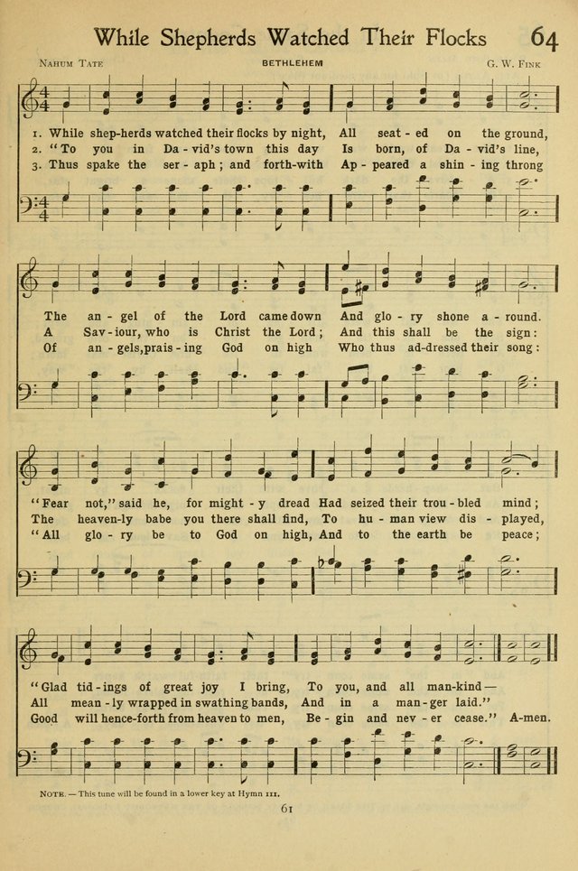 The Methodist Sunday School Hymnal page 74