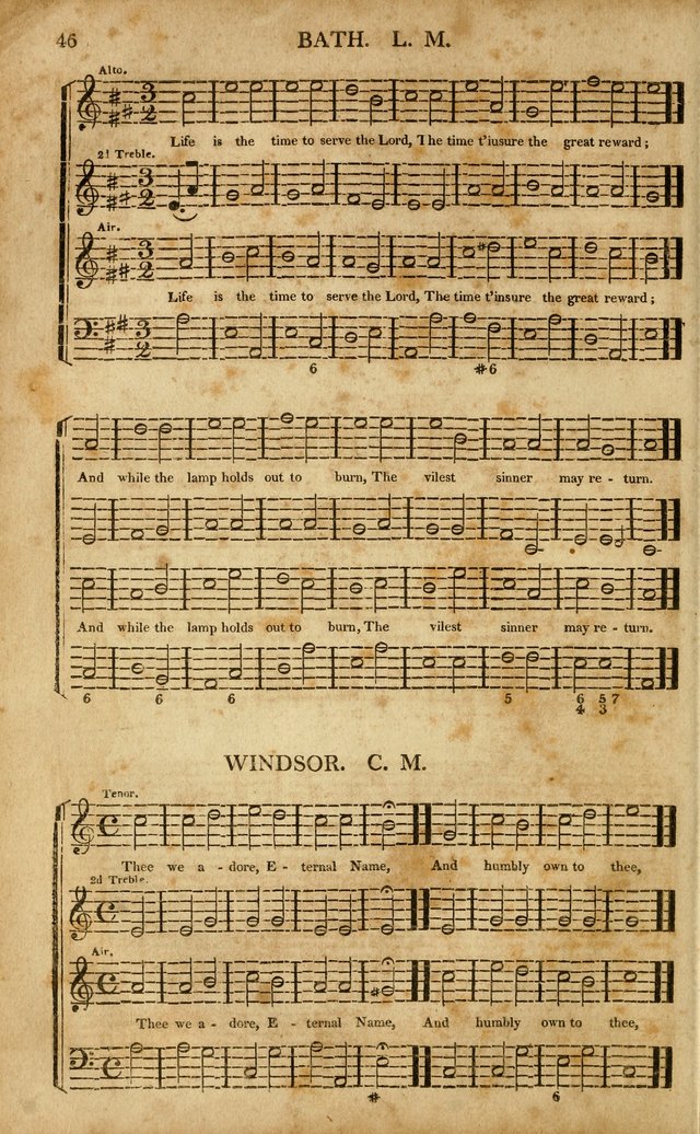 Musica Sacra: or, Springfield and Utica Collections United: consisting of Psalm and hymn tunes, anthems, and chants (2nd revised ed.) page 46