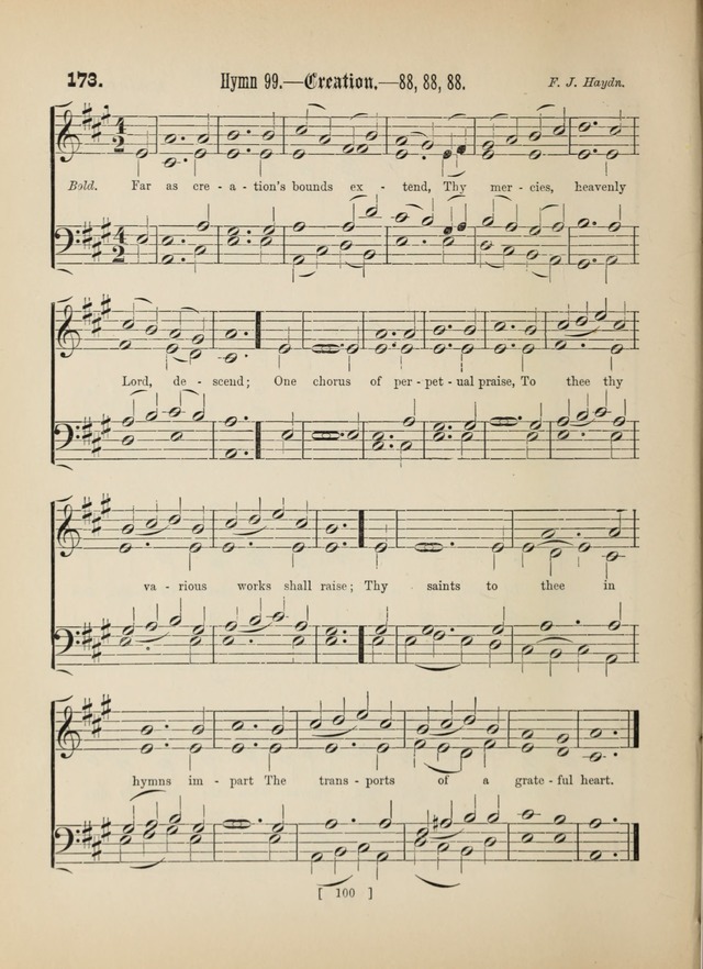 Methodist Tune Book: a collection of tunes adapted to the Methodist Hymn book page 100