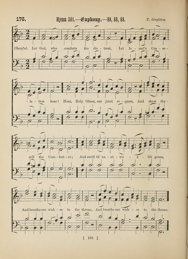 Methodist Tune Book: a collection of tunes adapted to the Methodist Hymn book page 102