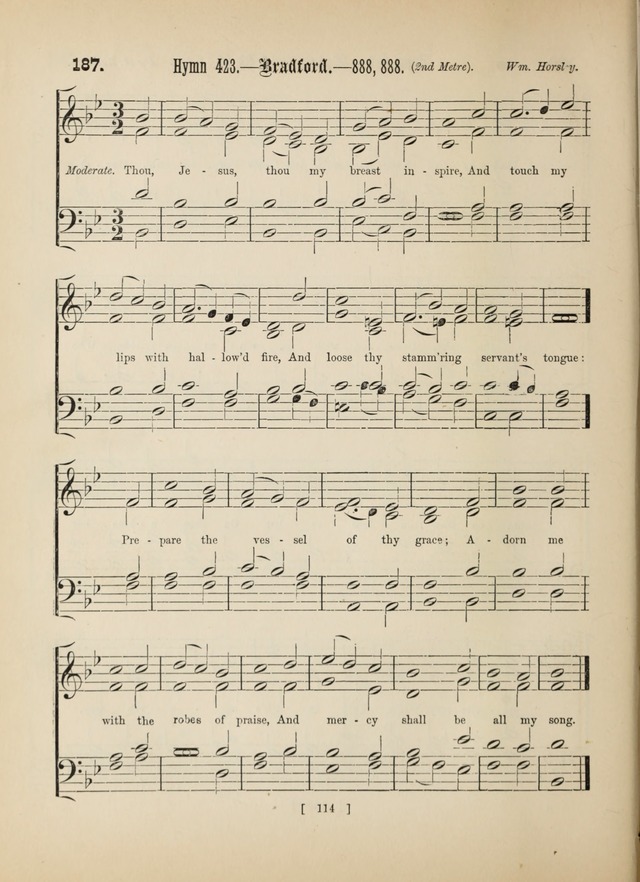 Methodist Tune Book: a collection of tunes adapted to the Methodist Hymn book page 114