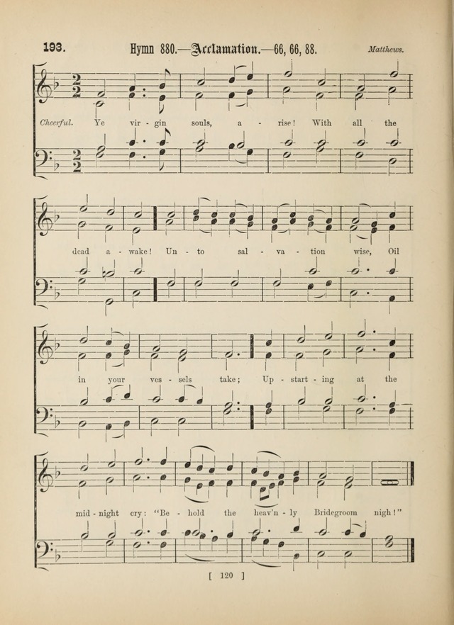 Methodist Tune Book: a collection of tunes adapted to the Methodist Hymn book page 120