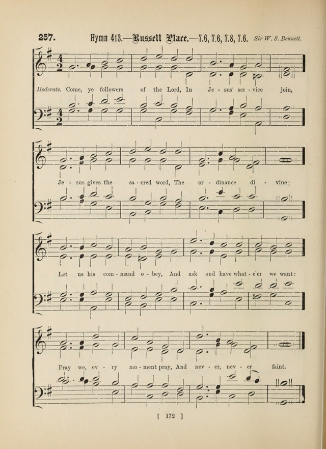Methodist Tune Book: a collection of tunes adapted to the Methodist Hymn book page 172
