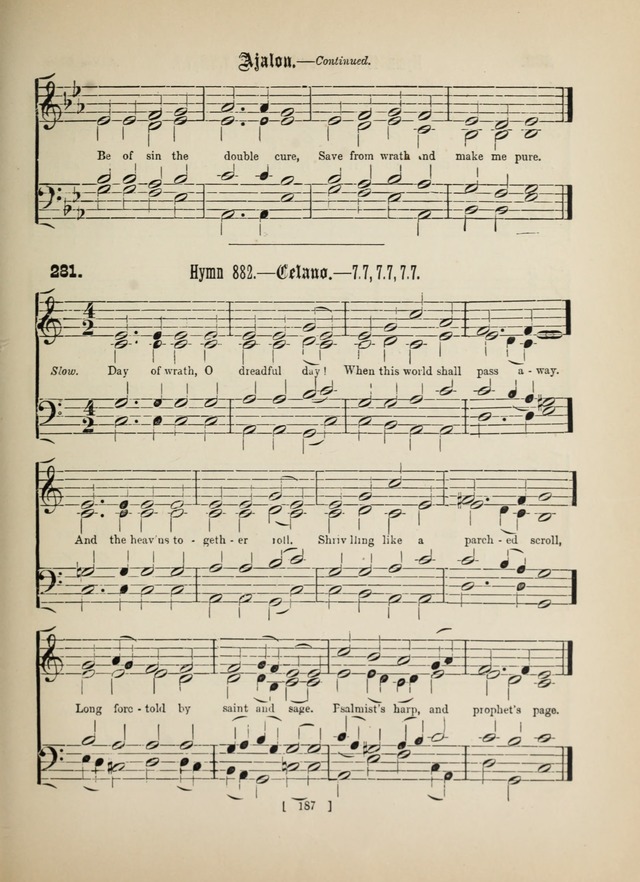 Methodist Tune Book: a collection of tunes adapted to the Methodist Hymn book page 187