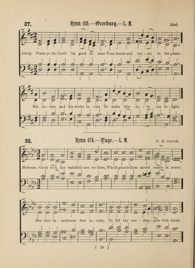 Methodist Tune Book: a collection of tunes adapted to the Methodist Hymn book page 20