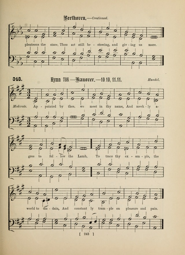 Methodist Tune Book: a collection of tunes adapted to the Methodist Hymn book page 243