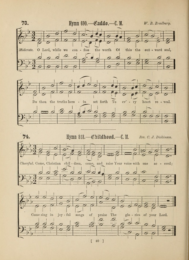 Methodist Tune Book: a collection of tunes adapted to the Methodist Hymn book page 40