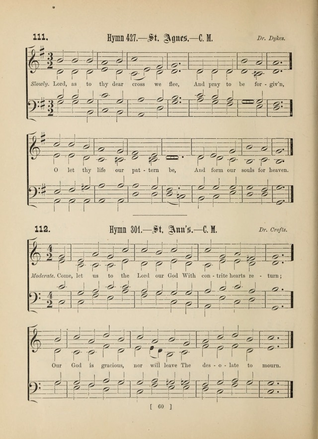 Methodist Tune Book: a collection of tunes adapted to the Methodist Hymn book page 60