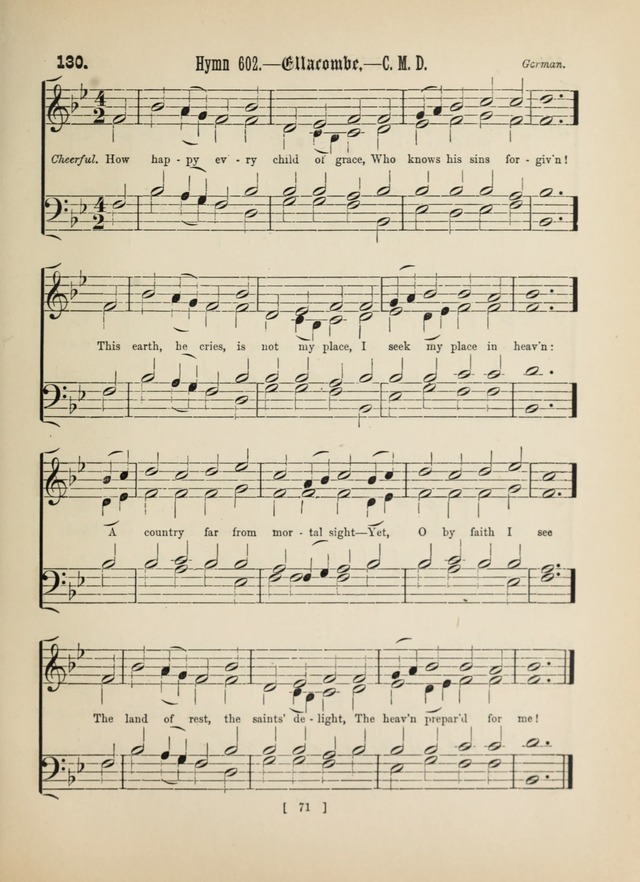Methodist Tune Book: a collection of tunes adapted to the Methodist Hymn book page 71